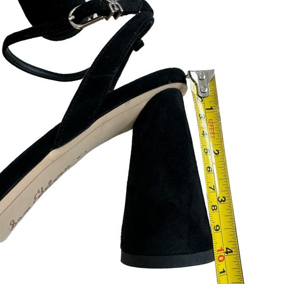 NWOT Sam Edelman Kia Black Suede Block Heel Sandals Size 9M - Picture 15 of 16